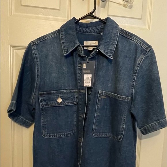 NWT- BEAUTIFUL DENIM BUTTON DOWN DRESS-loose fit - Picture 2 of 6